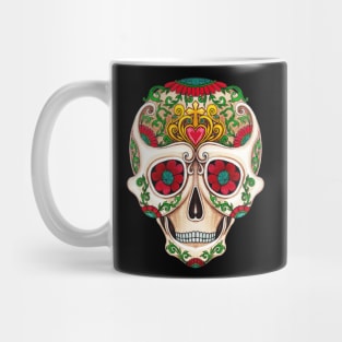 Sugar skull fancy vintage and gems day of the dead. Mug